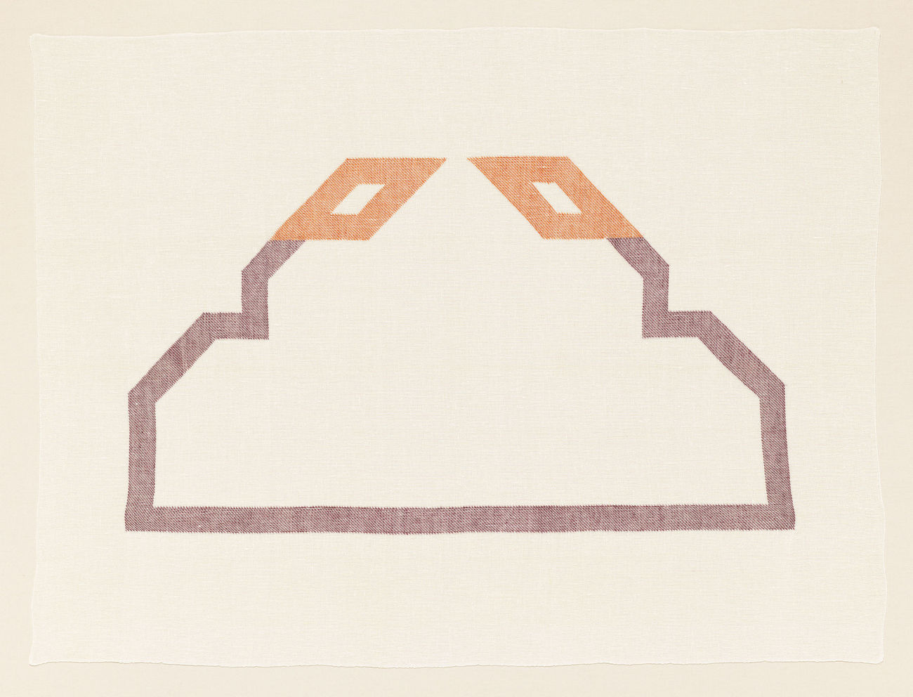 Ruth Laskey, Twill Series (Vintage Red/Goldenrod), 2019