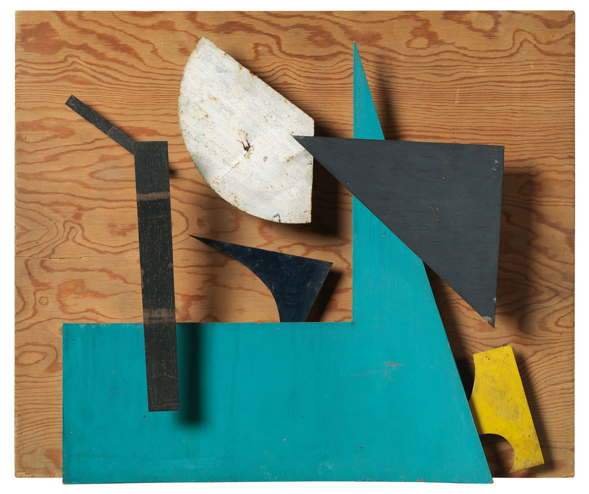 Jean Tinguely, Sprit - Bleu, Ocre, et Vert (Sprit Blue, Ochre and Green), 1955