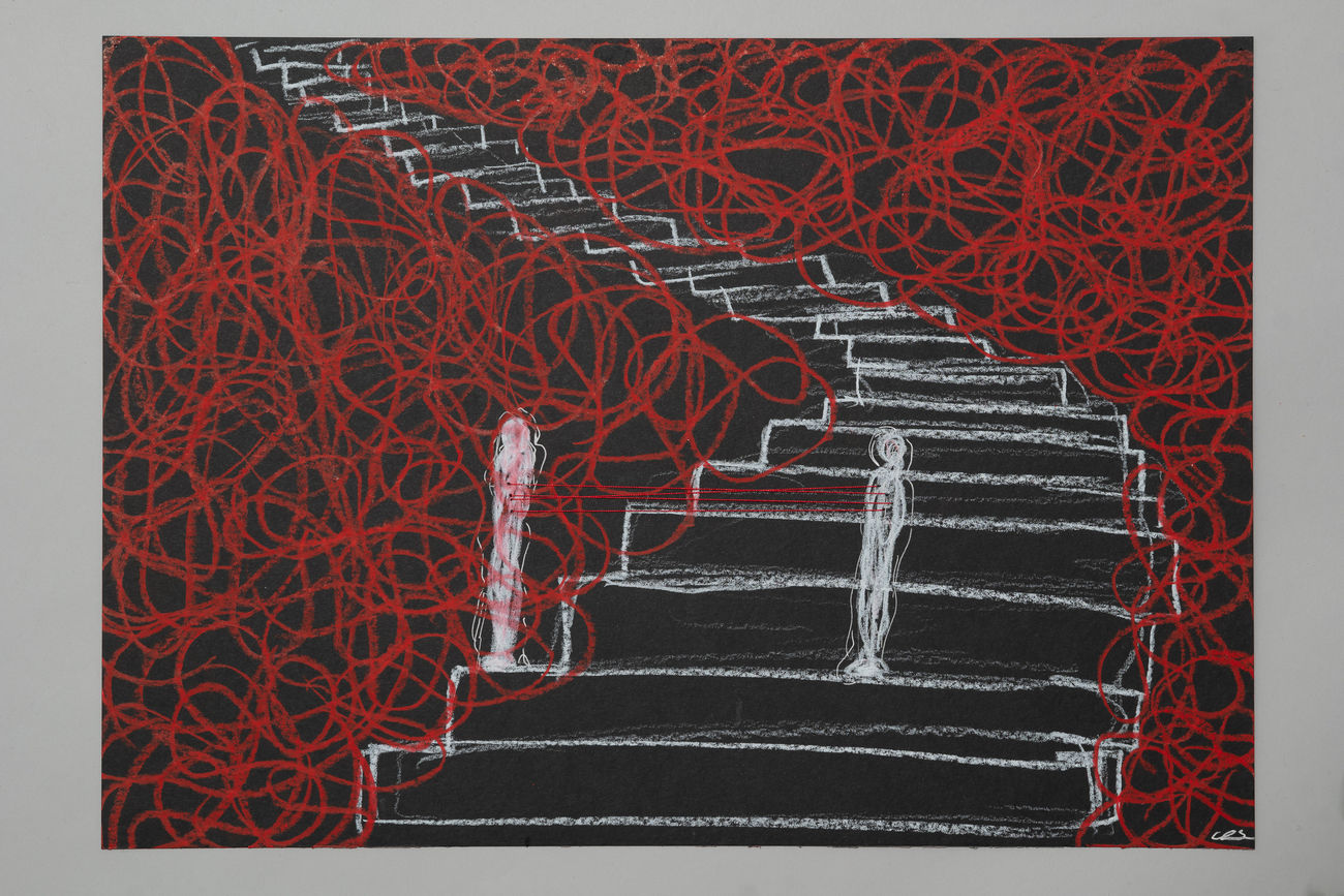 Chiharu Shiota, Drawing for Idomeneo (4), 2023