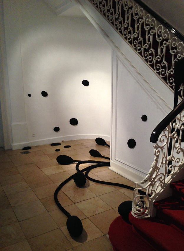 ''Elodie Antoine: Delinquescence'': exhibition view Aeroplastics @ Rue Blanche str, 2015.