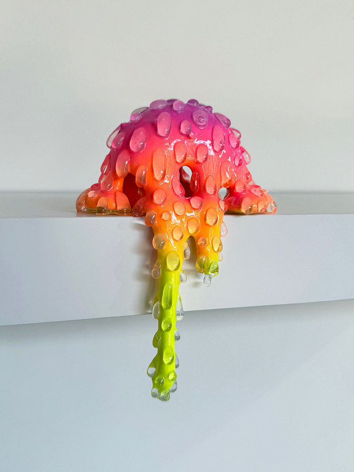 abstract brightly colored dripping sculpture by Dan Lam