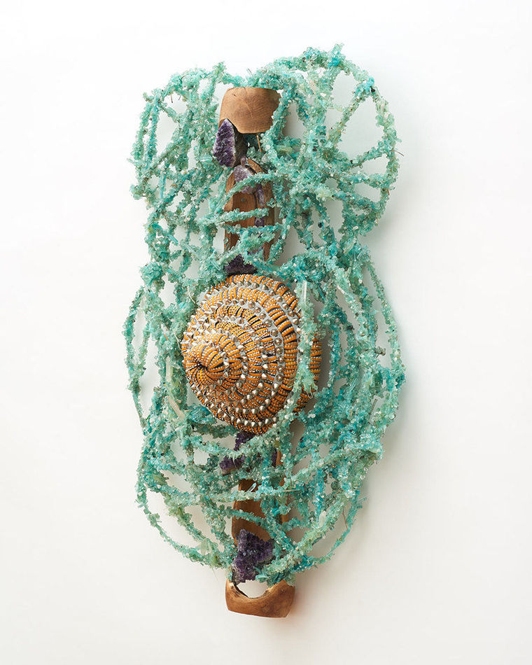 Lucien Shapiro, Two Bodies Fused at a Belly of Birthed Intention Yet Whispered in Silence Angel Spirit Totem, 2019