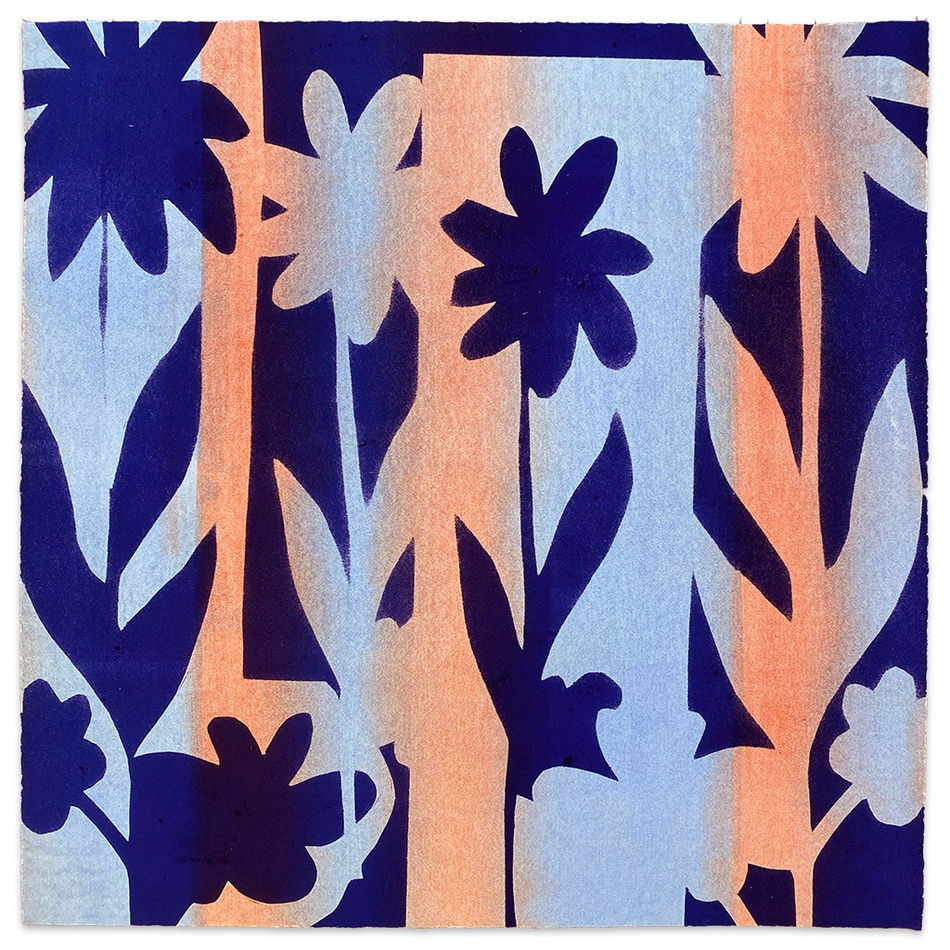 Karen Lederer floral monoprint