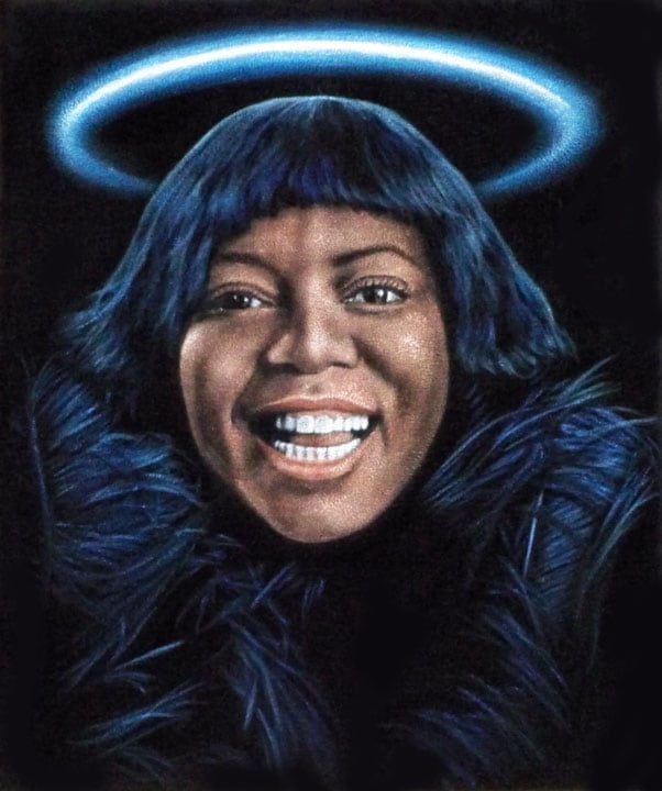 Bruce White black velvet portrait of Bessie Smith