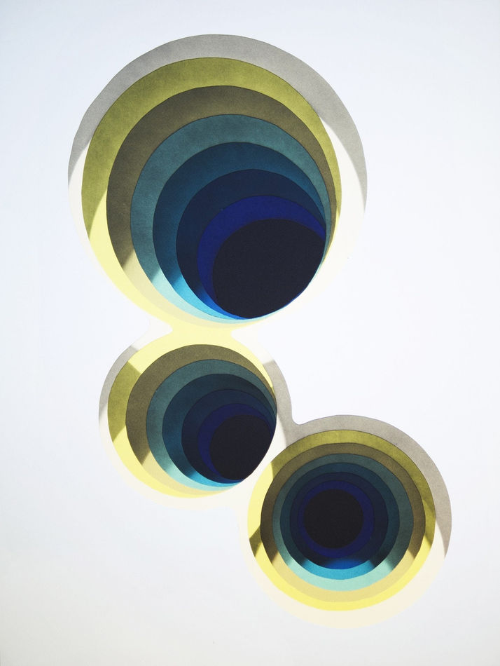 1010 abstract painting yellow and blue