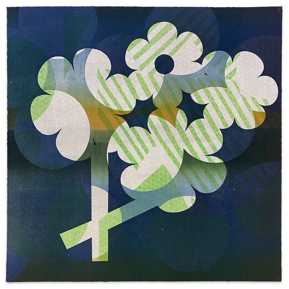 Karen Lederer flowers monoprint