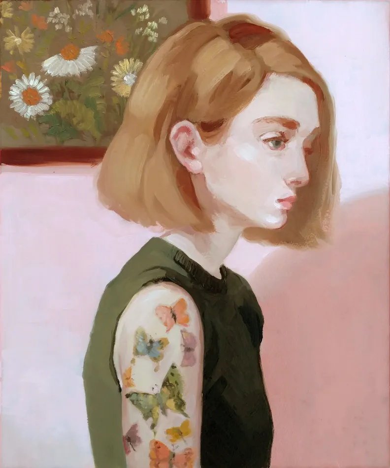 Rachel Gregor, Girl with Temporary Tattoos, 2017
