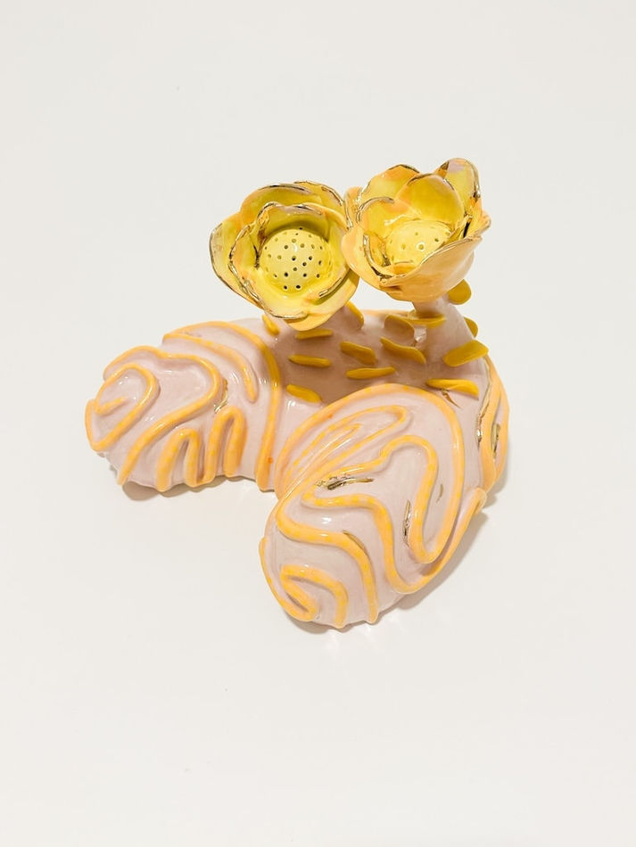 pink and yellow sculpture by Jen Dwyer