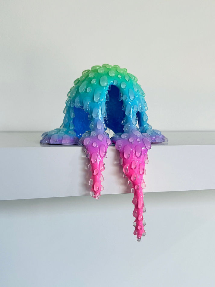 abstract brightly colored dripping sculpture by Dan Lam