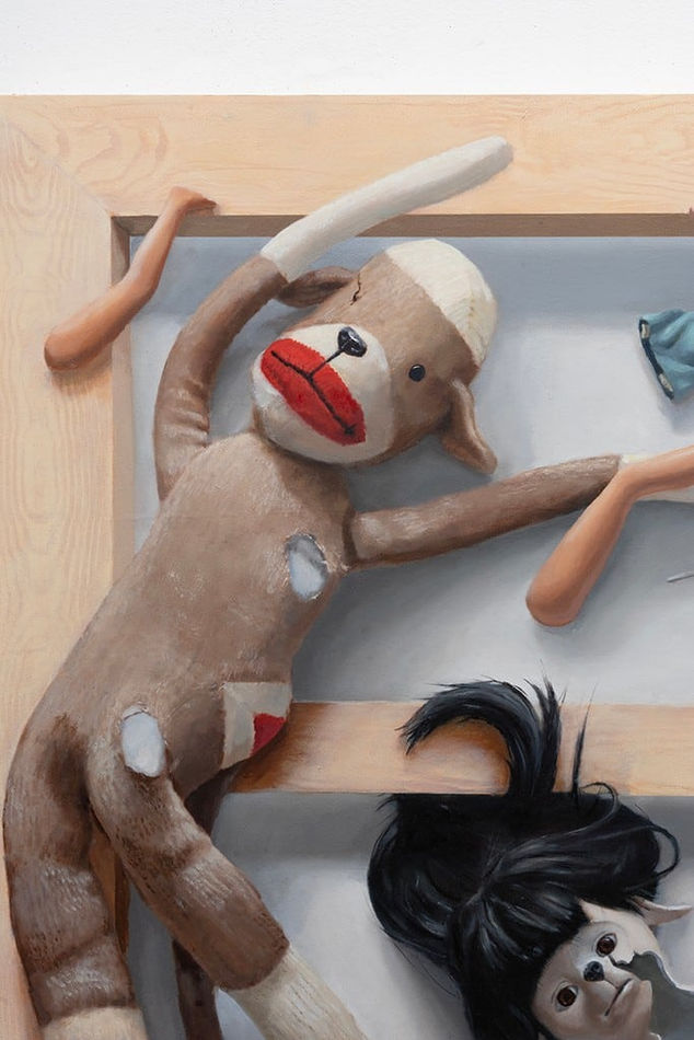 closeup detail of painting