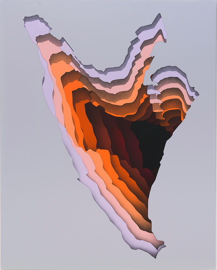 1010, Abyss 107 orange painting