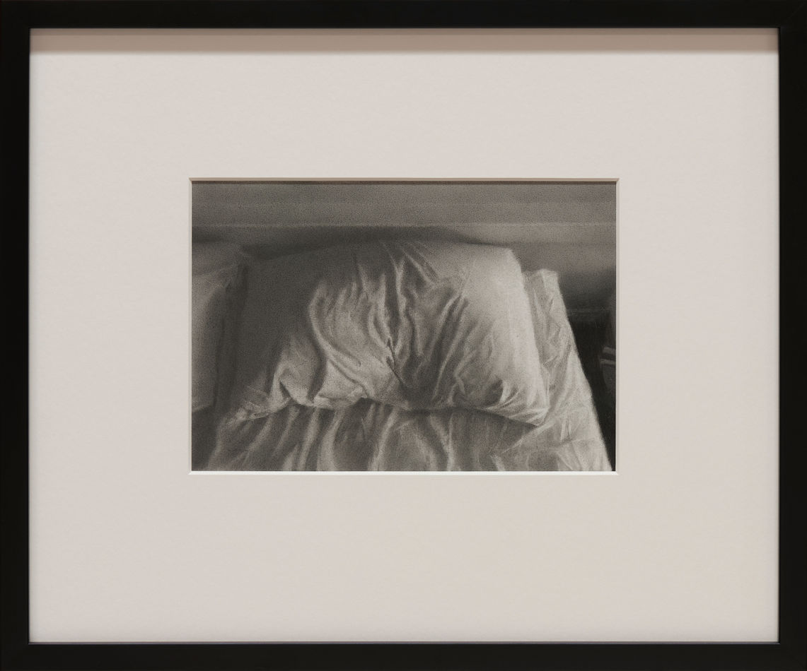 graphite drawing of pillow