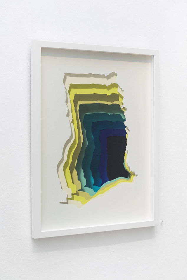 1010 abstract painting yellow and blue