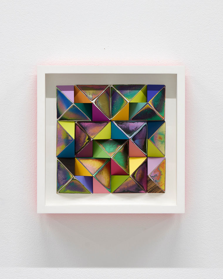 Sean Newport abstract colorful wall sculpture