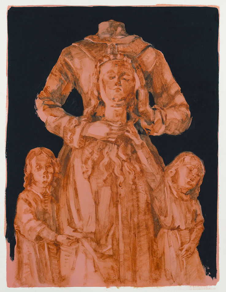 Rachel Gregor, Study of St. Valerie Holding Her Head, 2025