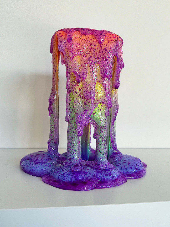 abstract brightly colored dripping sculpture by Dan Lam