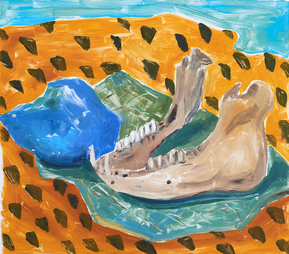 Anna Valdez, Jawbone with Blue Stone, 2019