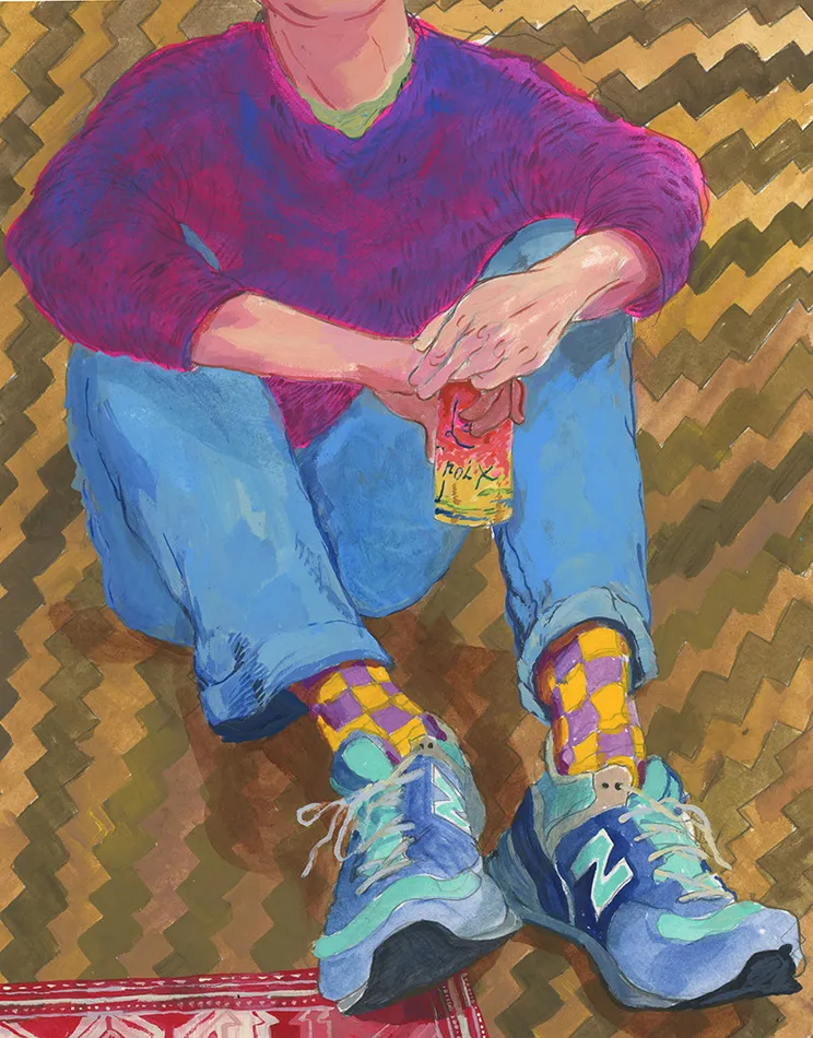 Rebecca Ness, Drinking La Croix on the Floor, 2019
