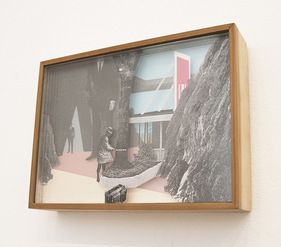 Mario Wagner collage of figure and nature