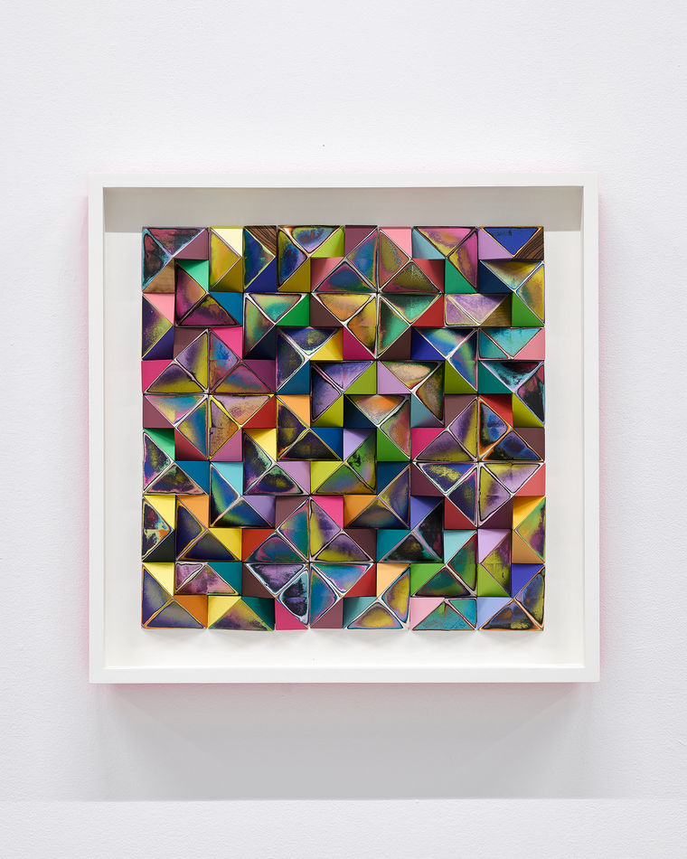 Sean Newport abstract colorful wall sculpture