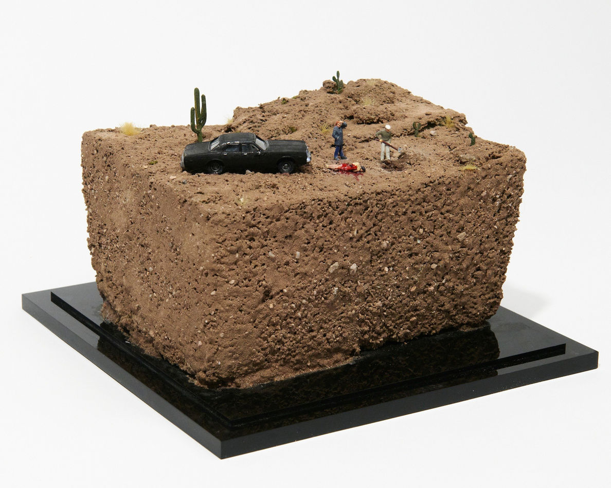 Abigail Goldman's sculpture of desert murder scene
