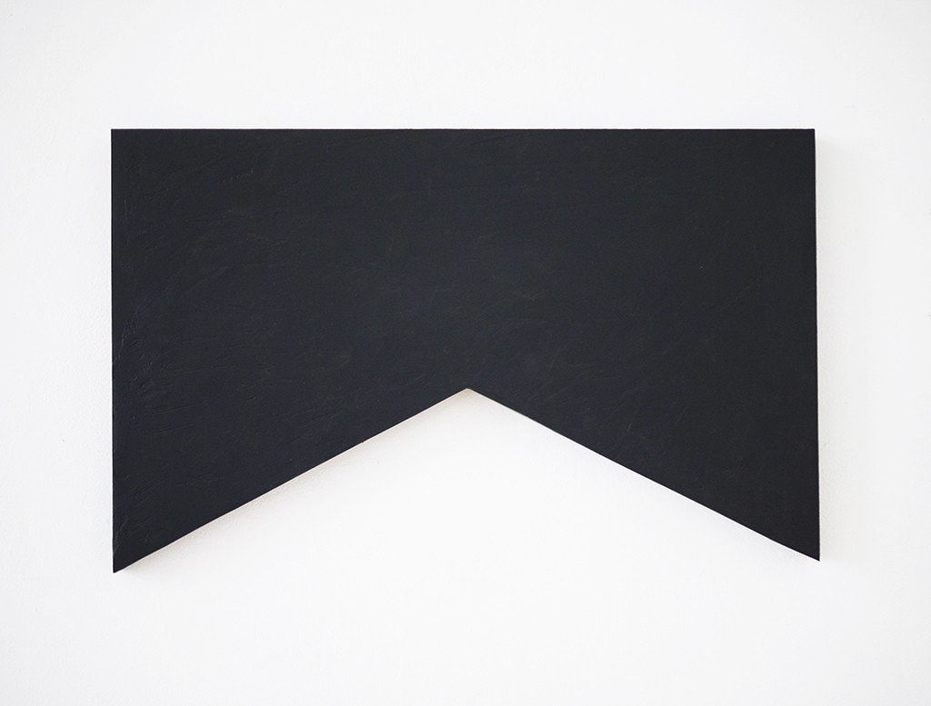Steuart Pittman minimal black shaped painting