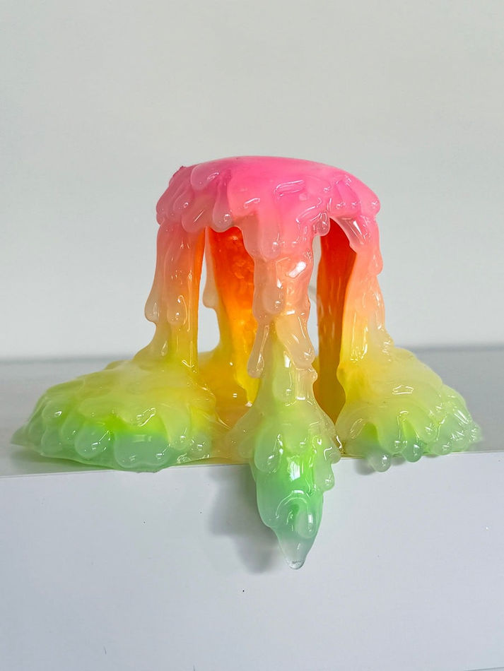abstract brightly colored dripping sculpture by Dan Lam
