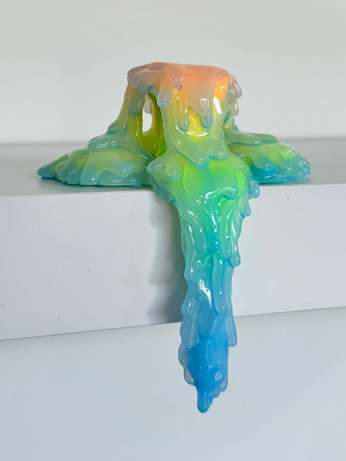 abstract brightly colored dripping sculpture by Dan Lam