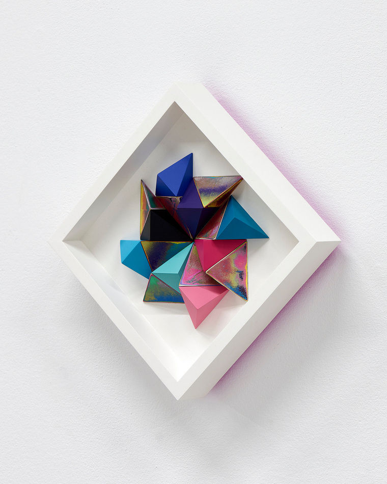 Sean Newport abstract colorful wall sculpture