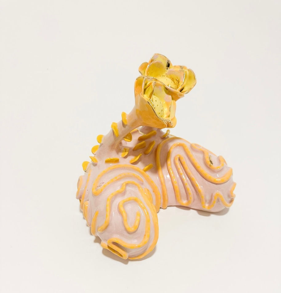 pink and yellow sculpture by Jen Dwyer