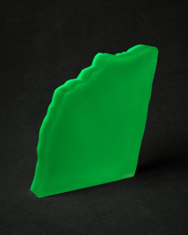 Rachel Strum resin neon sculpture abstract - green