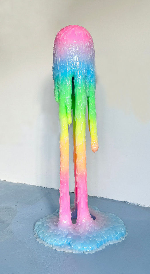 abstract brightly colored dripping sculpture by Dan Lam