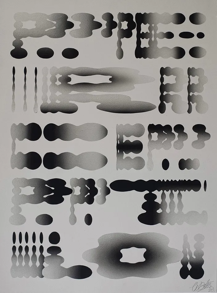 Roids, 'perception' spelled out on light gray paper