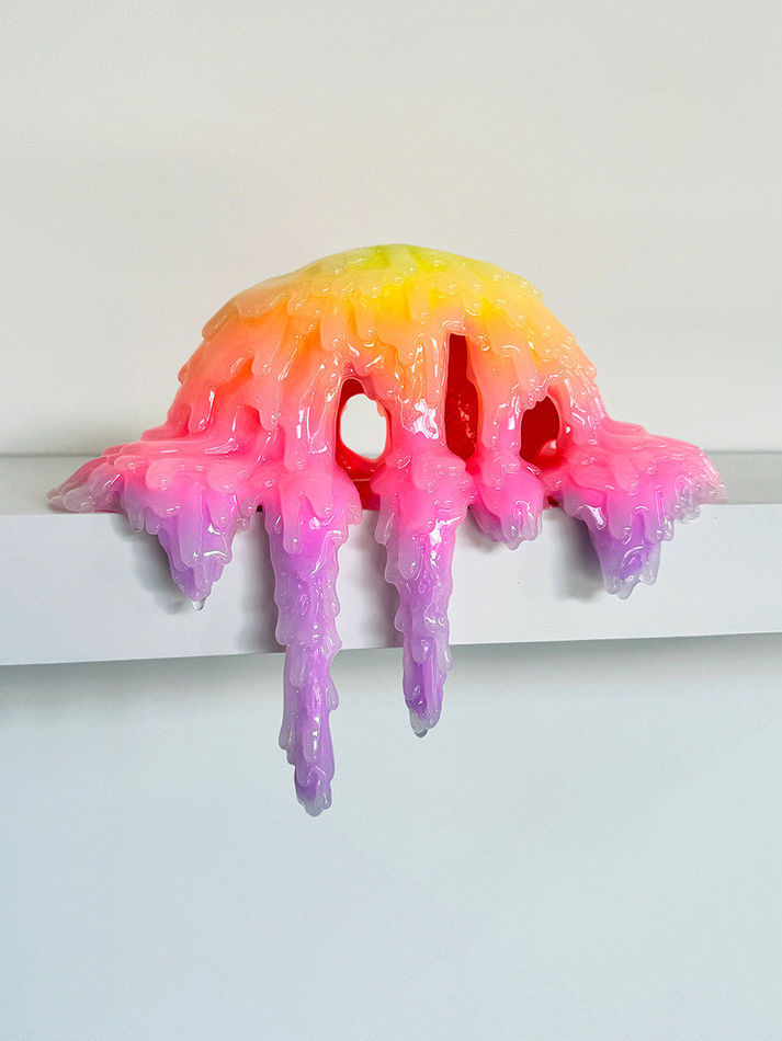 abstract brightly colored dripping sculpture by Dan Lam