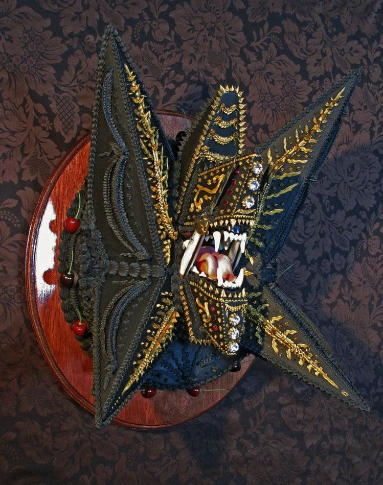 Scott Hove wall sculpture of monster bust