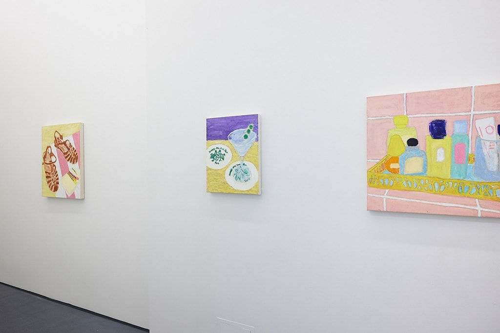 Photograph of Michael McGregor's paintings installed at the New York gallery space