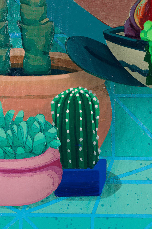 detail shot of painting