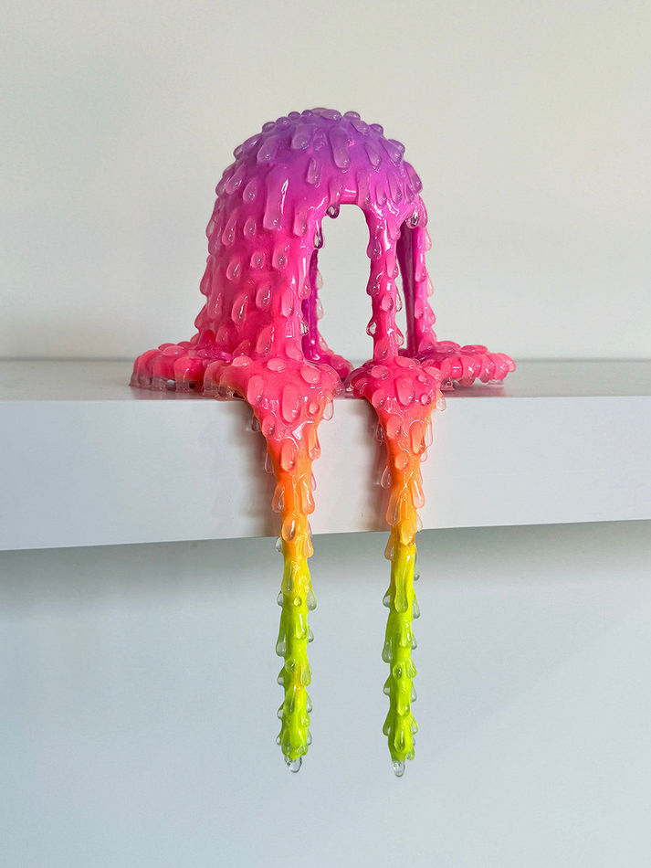 abstract brightly colored dripping sculpture by Dan Lam