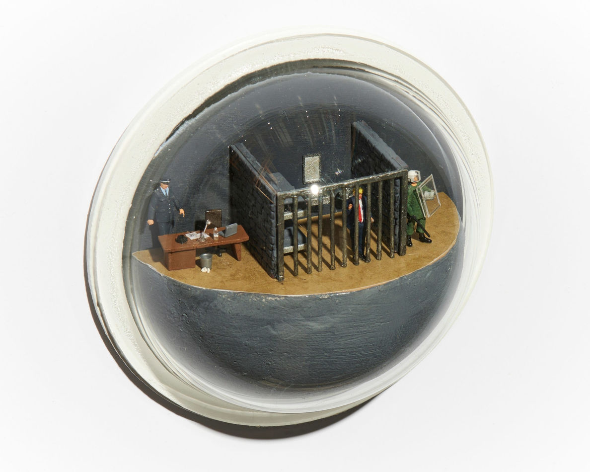 Abigail Goldman's sculpture of Donald Trump in a cell