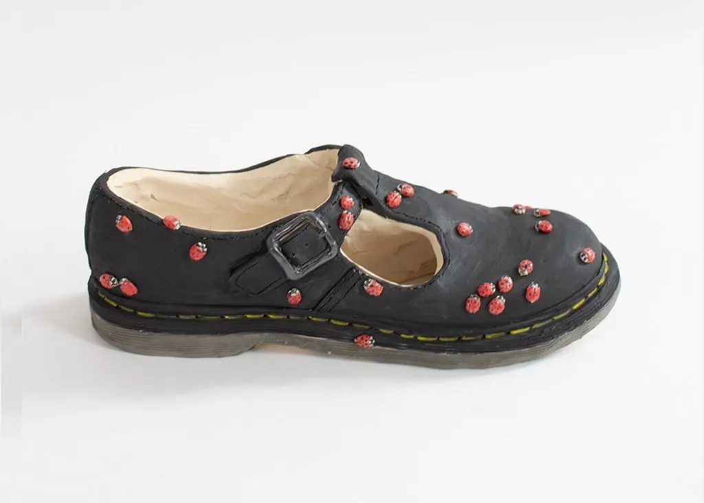 Didi Rojas sculpture of Mary Jane covered in ladybugs