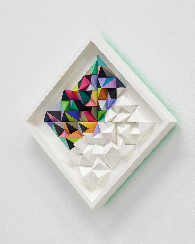 Sean Newport abstract colorful wall sculpture
