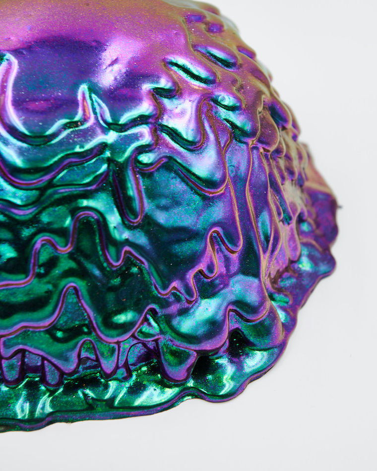 Dan Lam purple blob sculpture detail