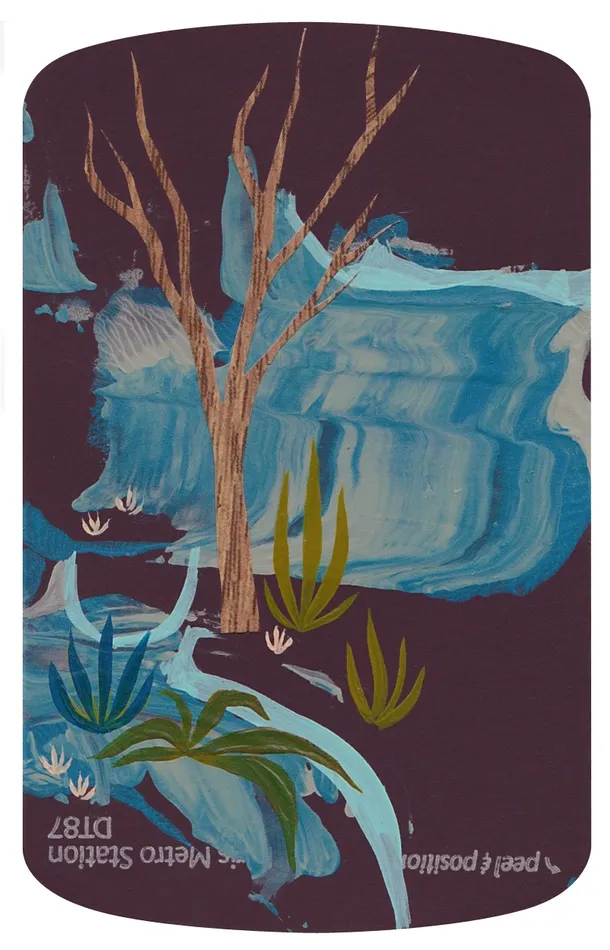 Seonna Hong paint chip nature piece