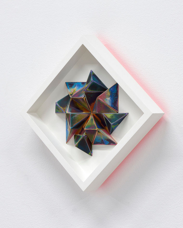 Sean Newport abstract colorful wall sculpture