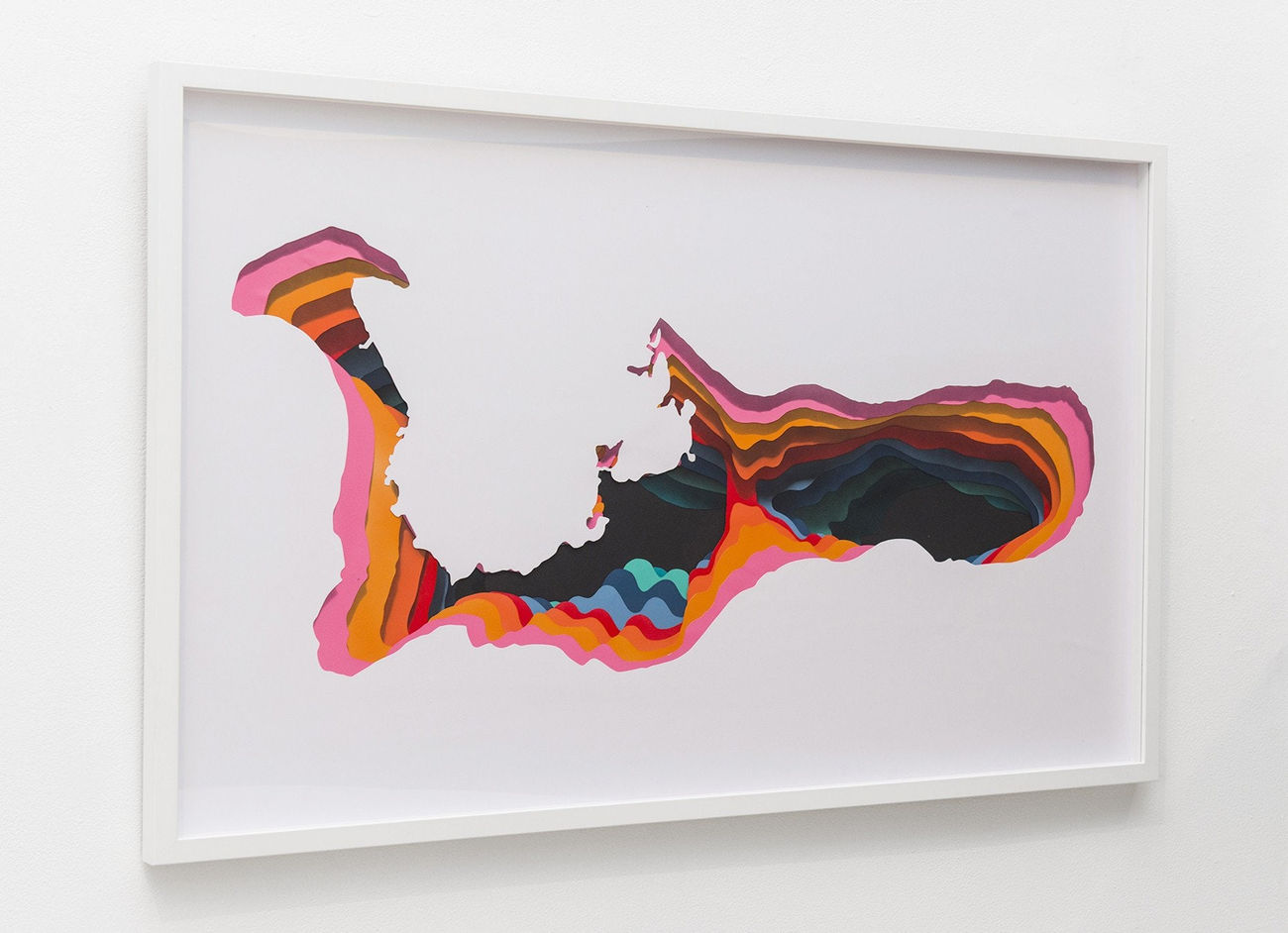 1010 abstract painting orange