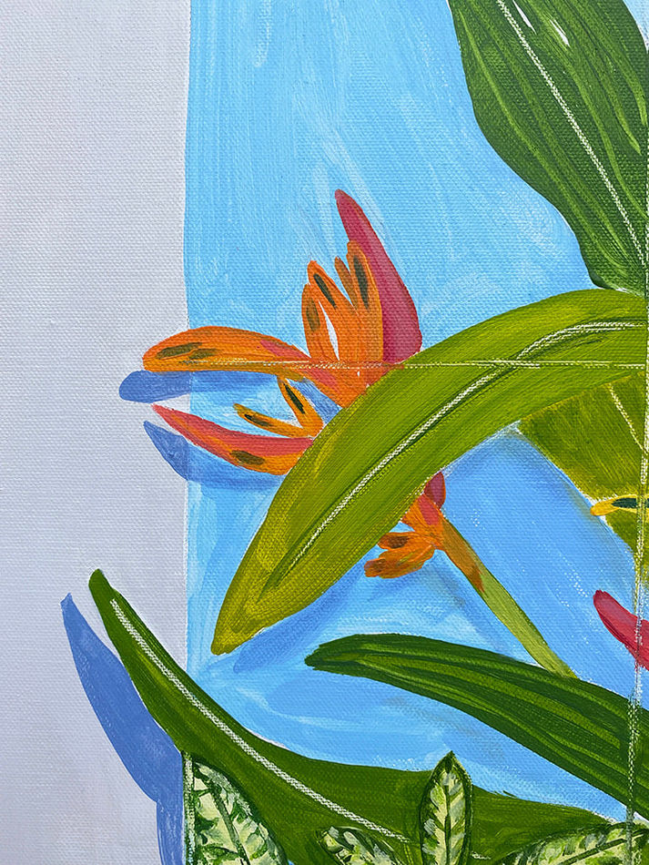 Natalia Juncadella painting of tropical plants detail