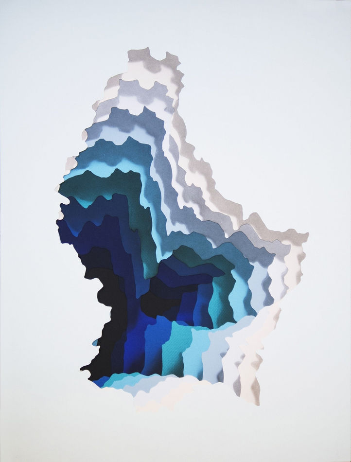 1010 abstract painting blue detail