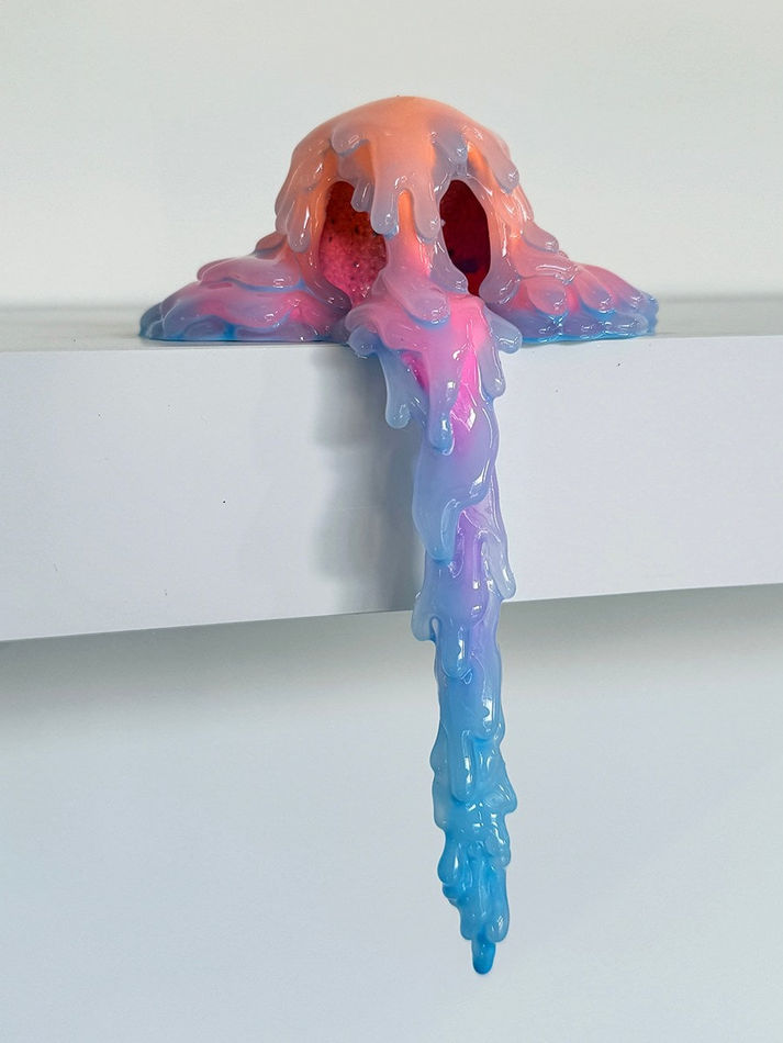 abstract brightly colored dripping sculpture by Dan Lam