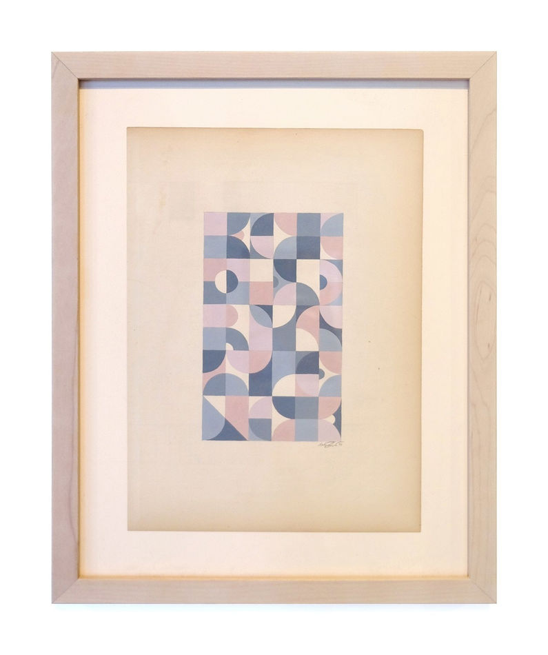 Scott Albrecht framed work on paper geometric pattern