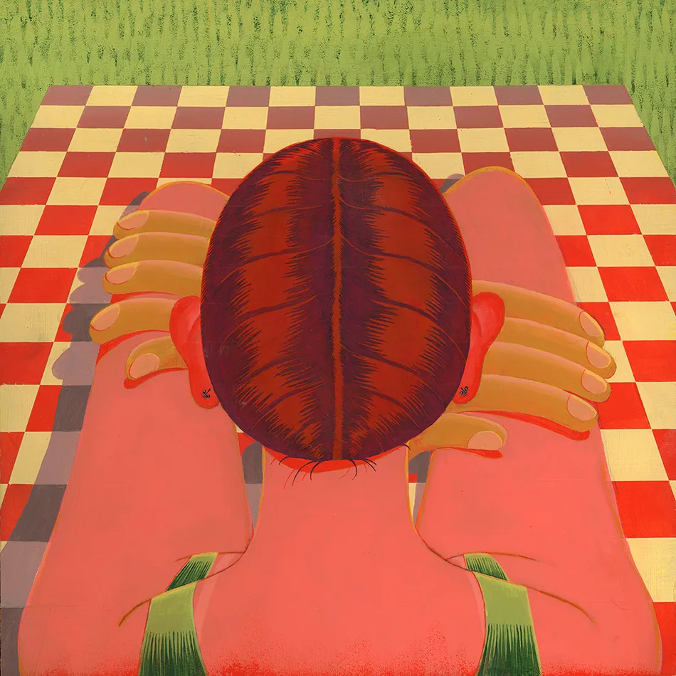 Celia Jacobs, Portrait on a Blanket, 2019